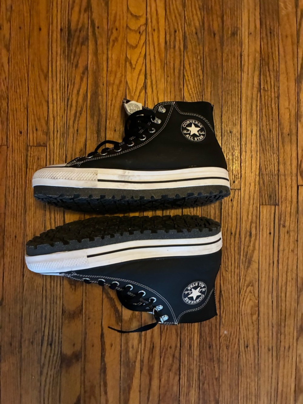 Converse High Top Platform Sneakers - Black & White